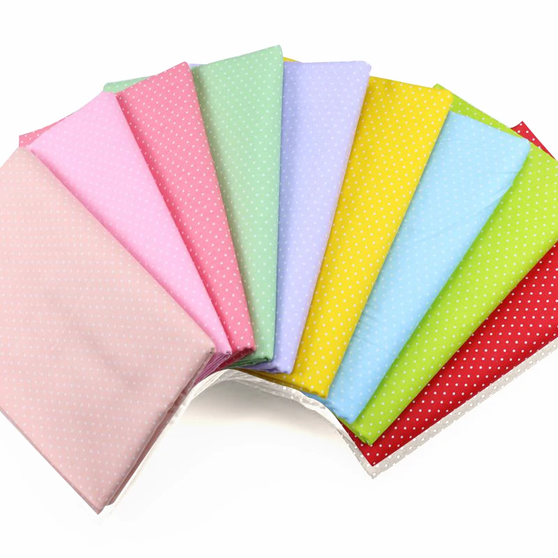 Маленькая детская саржевая хлопчатобумажная Лоскутная Ткань в горошек для