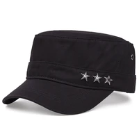mens cotton flat cap simple retro breathable military cap ladies casual cap five pointed star baseball cap