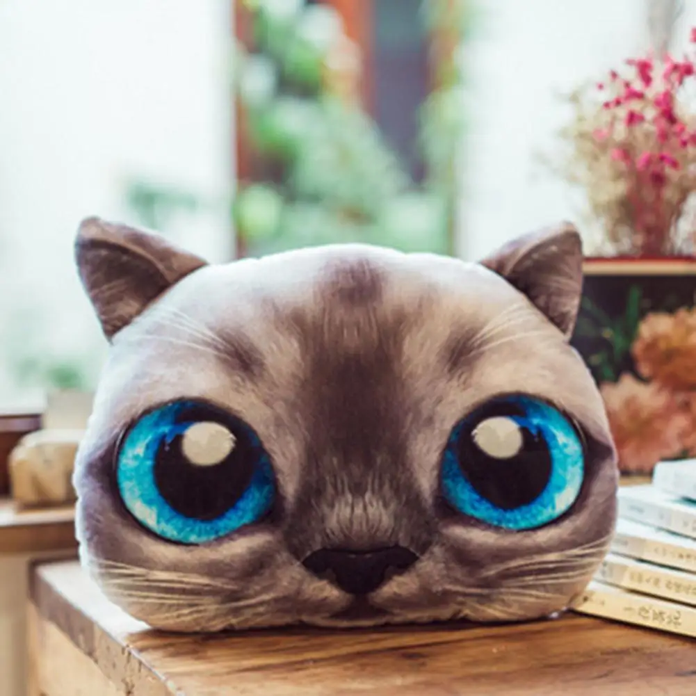 Милые плюшевые игрушки для кошек животных 3D Новые подушки мягкое уплотнение