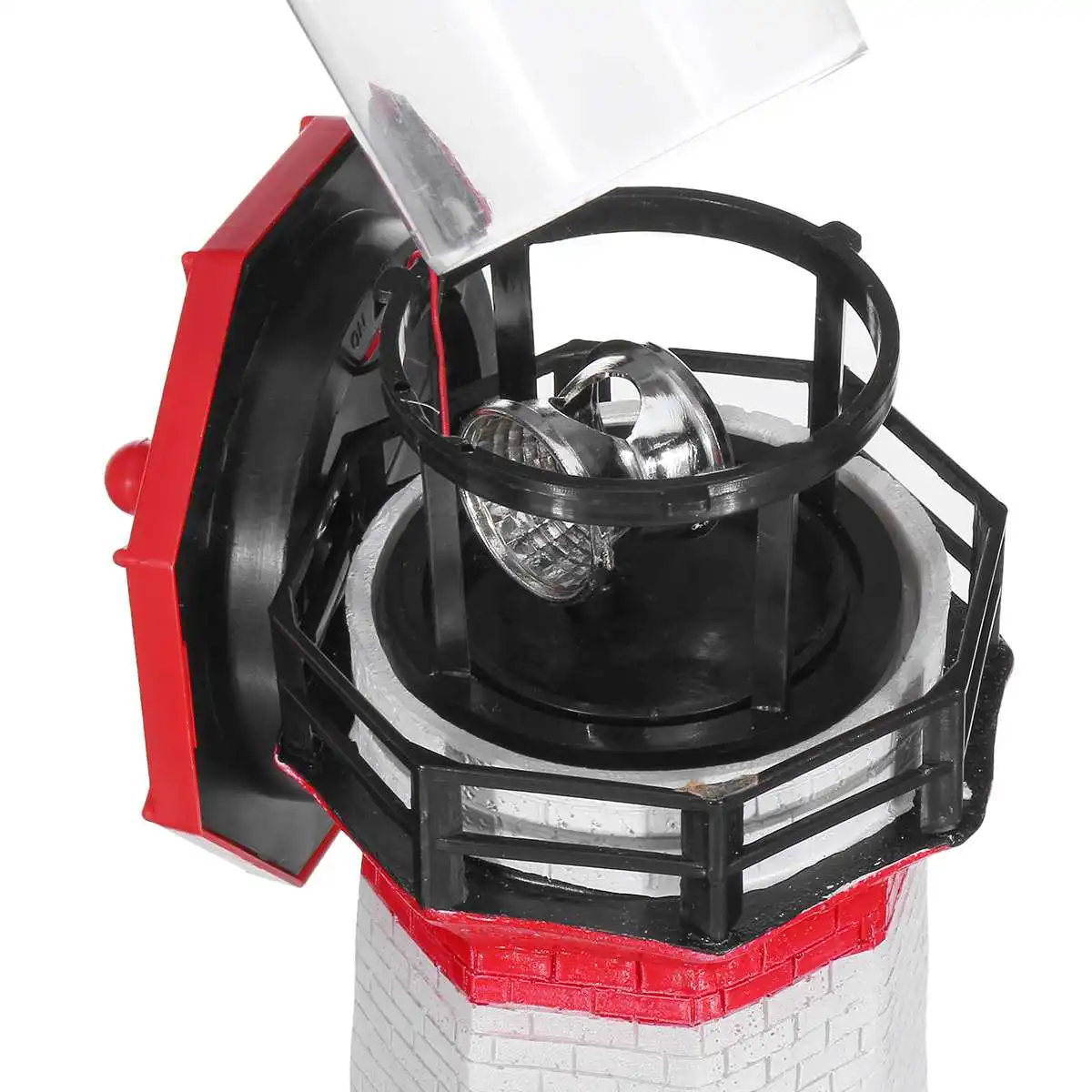 

Outdoor LED Solar Light Creative Lighthouse Statue Rotating Energy Saving Lamp Garden Courtyard Solar Lighting Decorative Light