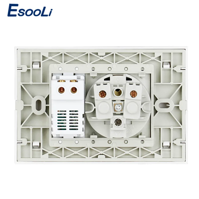 Штепсельная Вилка Esooli с заземлением 16 А штепсельная розетка европейского