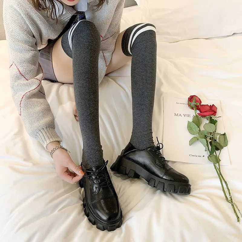 2019 Новое поступление винтажные Туфли Мэри Джейн с пряжкой в японском стиле