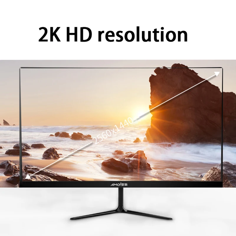 Amoi 2K 2560 × 1440p изогнутый игровой ЖК монитор для ПК с интерфейсом HDMI /DP настольного