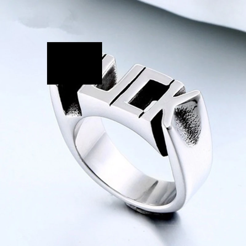 

Huitan New Fashion PunkEndless Letter Rings women Wedding Custom Letters Initials Word Style Jewelry