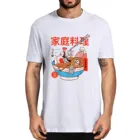 Забавная Винтажная футболка унисекс из 100% хлопка с изображением кота, рамена и мини-котов