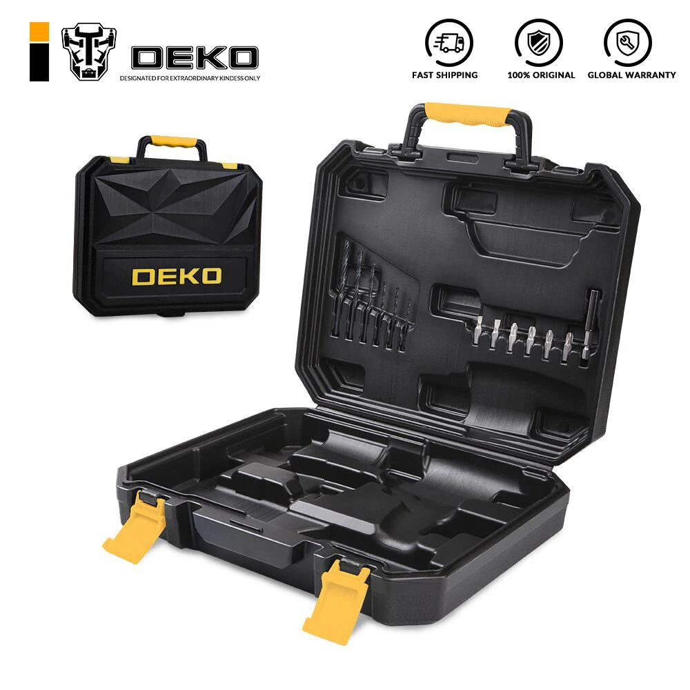 Пластиковый чехол DEKO BMC для инструмента 20 в, беспроводная дрель GCD20DU2, не включает беспроводную дрель с держателем сверл, насадок для дайвера