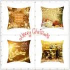 Рождественская подушка, чехол, снежинка, лось, принт, наволочка из полиэстера чехол, квадратный диван, чехол для подушки, Рождественская декоративная подушка, чехол 6z