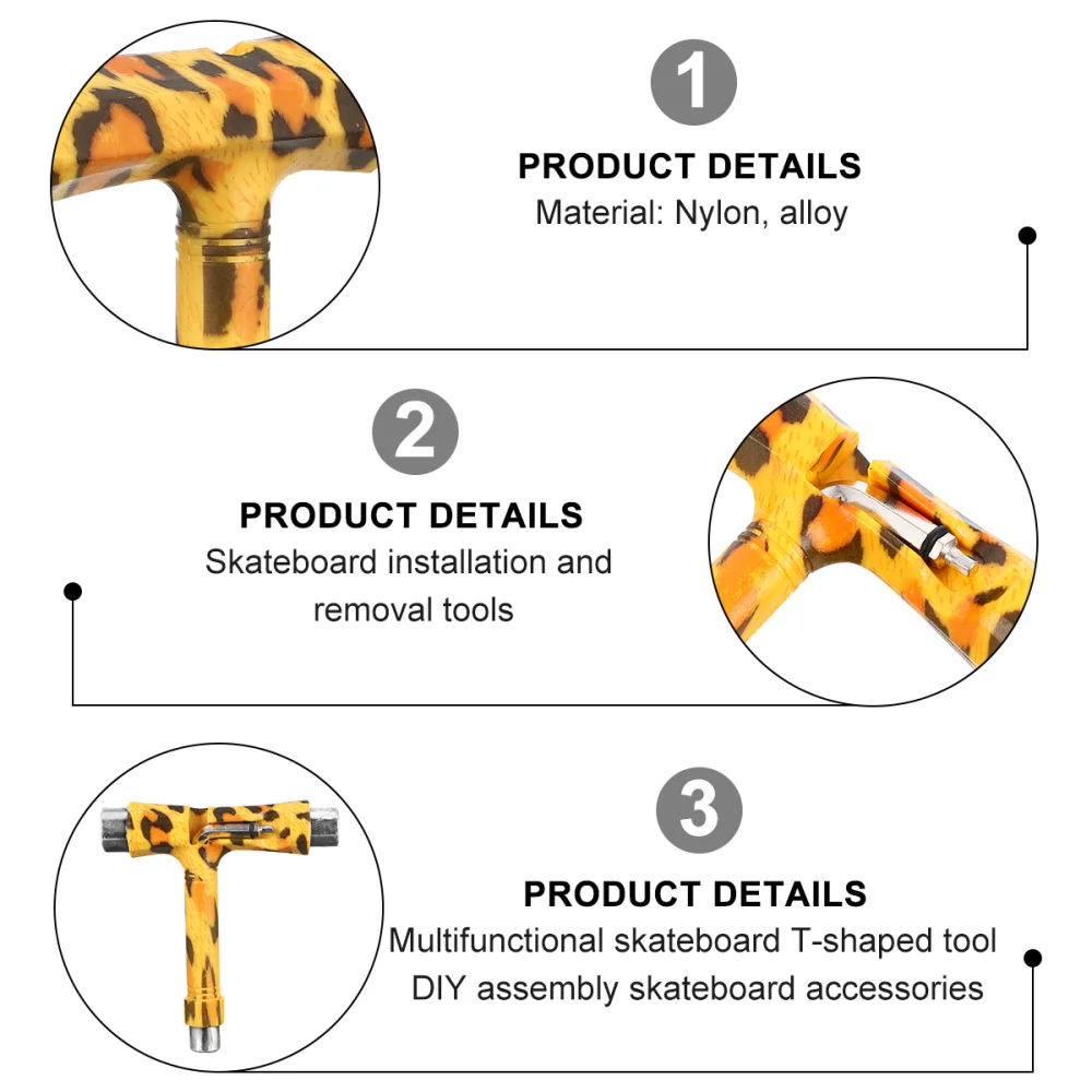 

T Type Wrench Tool Roller Skateboard Repair Tool Adjusting Tool Accessory