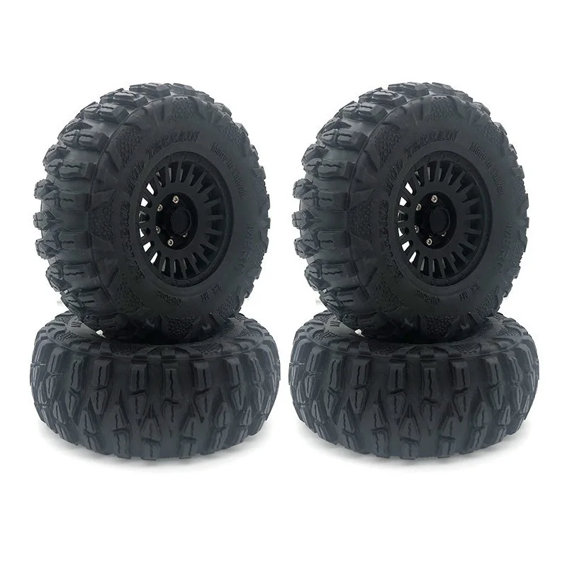 

4PCS Metal 2.2Inch Beadlock Wheel Rim Tire Set for 1/10 RC Crawler Traxxas TRX4 G500 TRX6 G63 Benz Axial Wraith