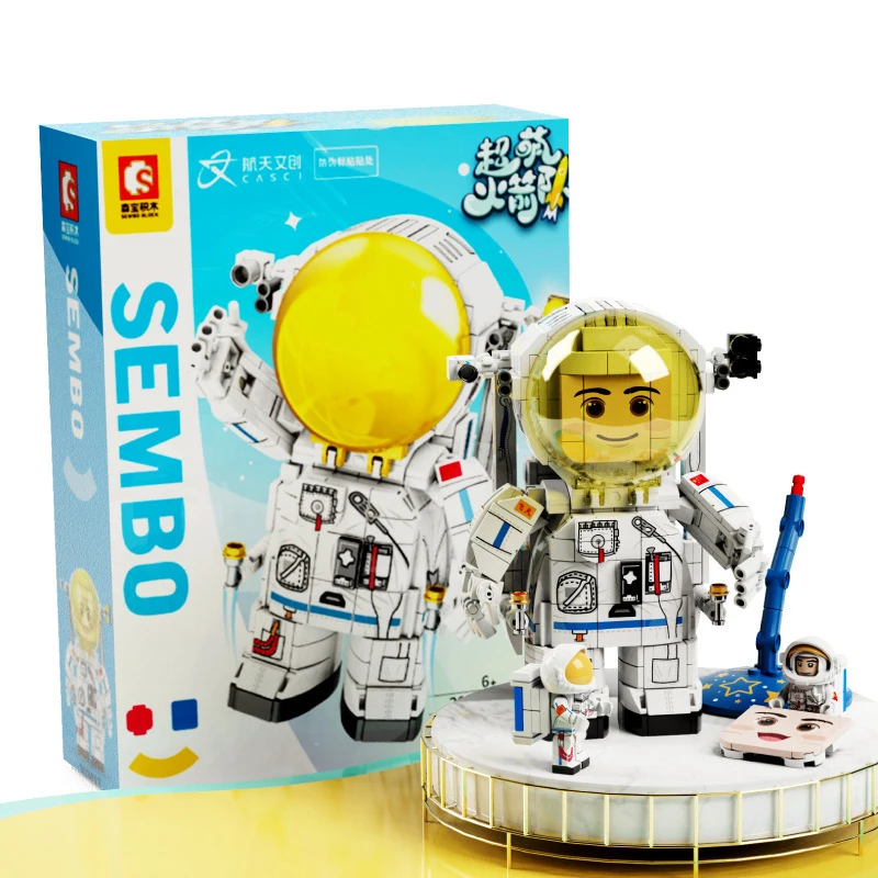 

Building Blocks Space Series 3D Astronaut Minifigures Model Bricks Small Particles Assembled Educational Toys For Boys Kids Gift