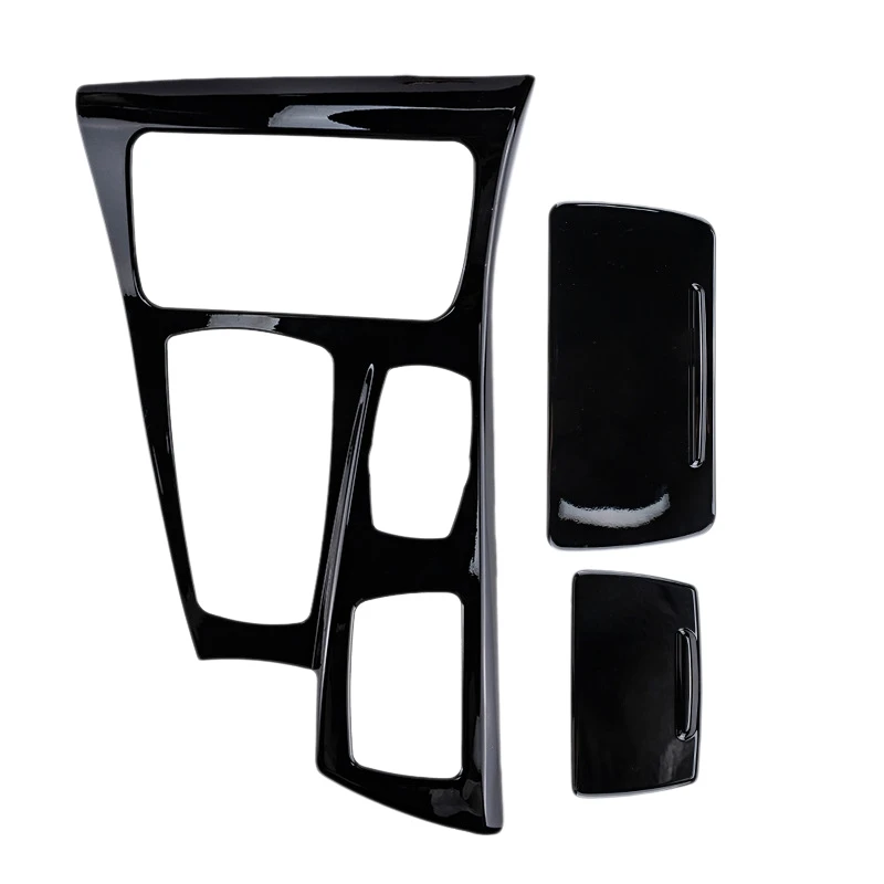 

Glossy Black Car Gear Shift Frame + Armrest Box Panel Cover Trim For-BMW 5 Series F10 F18 520 525 523 528Li 2011-2017