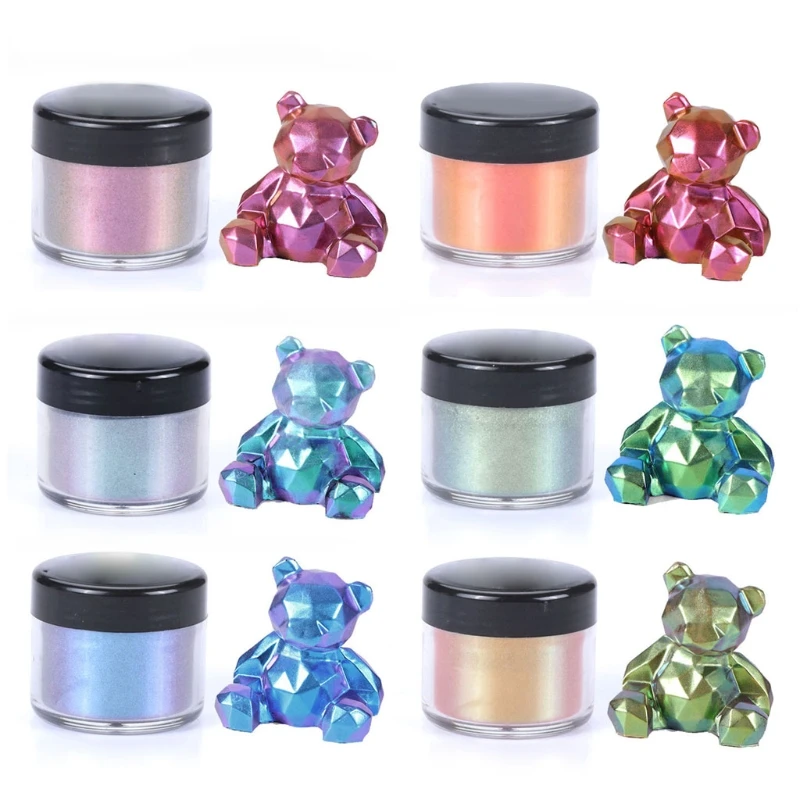 

Пигментный Порошок Y4QB 6 цветов, используемый для смолы, формы для рукоделия, краситель, пигментный порошок с ярким цветовым эффектом «сделай...