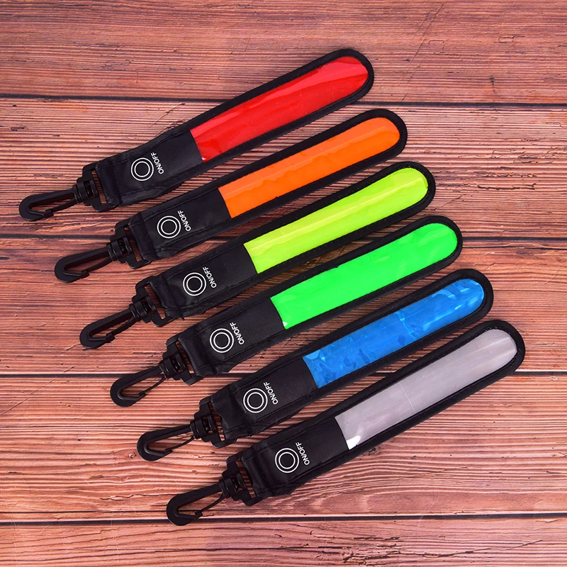

LED Light Reflective Belt Strap Night Outdoor Accessories Reflective Lighting Pendant Decor Hot Sale Sports Safety Bag Pendant