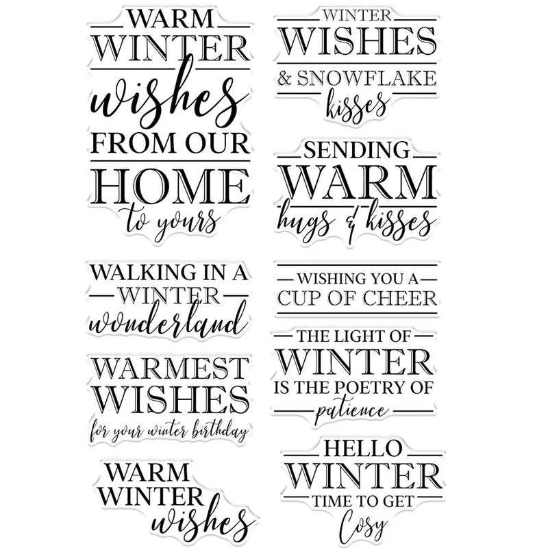 Новое поступление 2021 самые теплые пожелания прозрачный силиконовый штамп печать