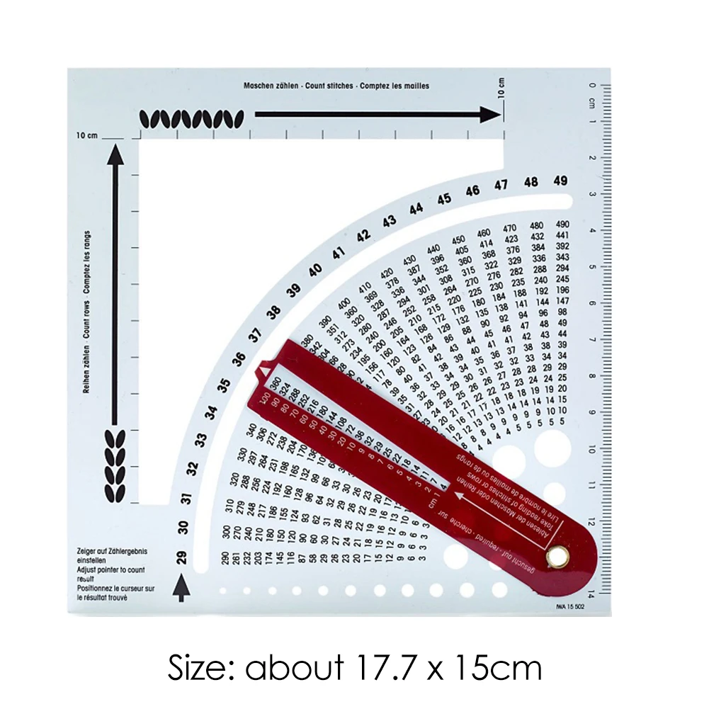 

Knitting Gauge Converter Sweater Knitting Circular Weave Craft Knitting Calculator Counting Frame Ruler Sewing DIY Accessories