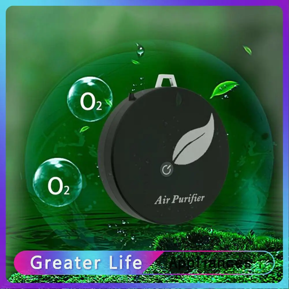 

Wearable Negative Ion Air Cleaner Purifier Low Noise Personal Air Freshener Purifiers Filtration with Night Light Air Cleaner