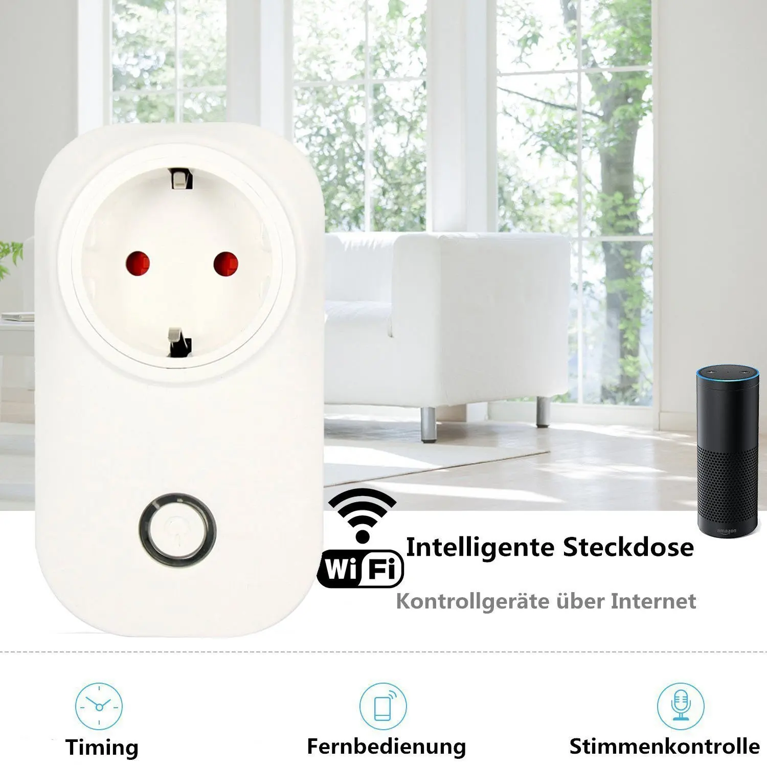 Умная розетка с поддержкой Wi Fi голосовым управлением и таймером|Умные розетки| |