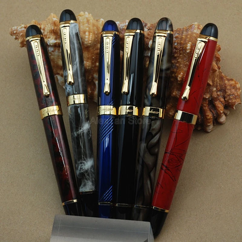 

Jinhao 450 Iraurita Great Fountain Pen Golden 18 KGP 0.5mm Medium Nib Full Metal Multicolor For Choice Best Stationery