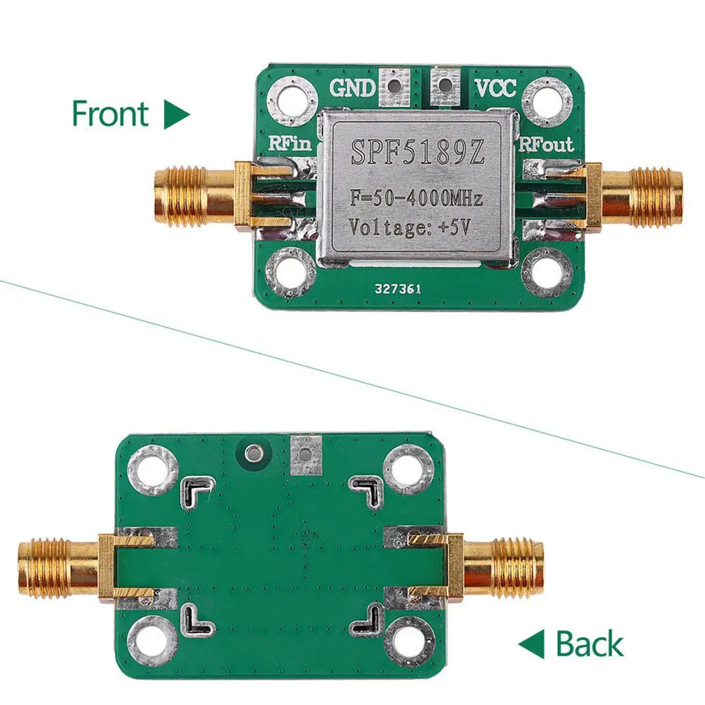 

Low Noise Signal Receiver RF Amplifier Module LNA Wideband 50-4000MHz Broadband NF=0.6dB With Shielding Shell SPF5189