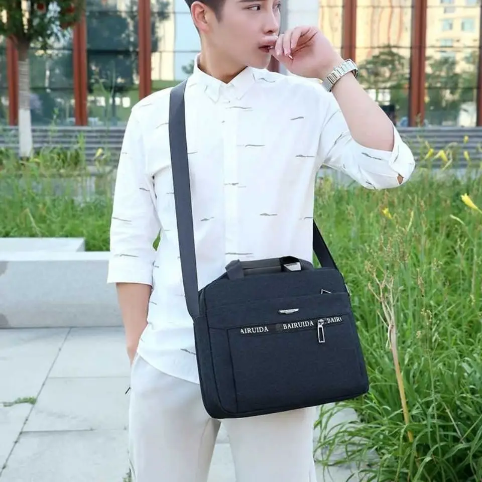 Male Crossbody Bag Casual Business Laptop Oxford Men Messenger Bag Vintage Waterproof Men Bag Zipper Shoulder Handbags Hot Sale