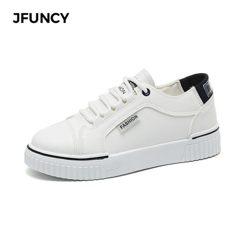 

JFUNCY Spring Autumn Woman Shoes Breathable Women Lace Up All-Match Flats Stitching Colors Sports Shoe Casual Women's Sneakers