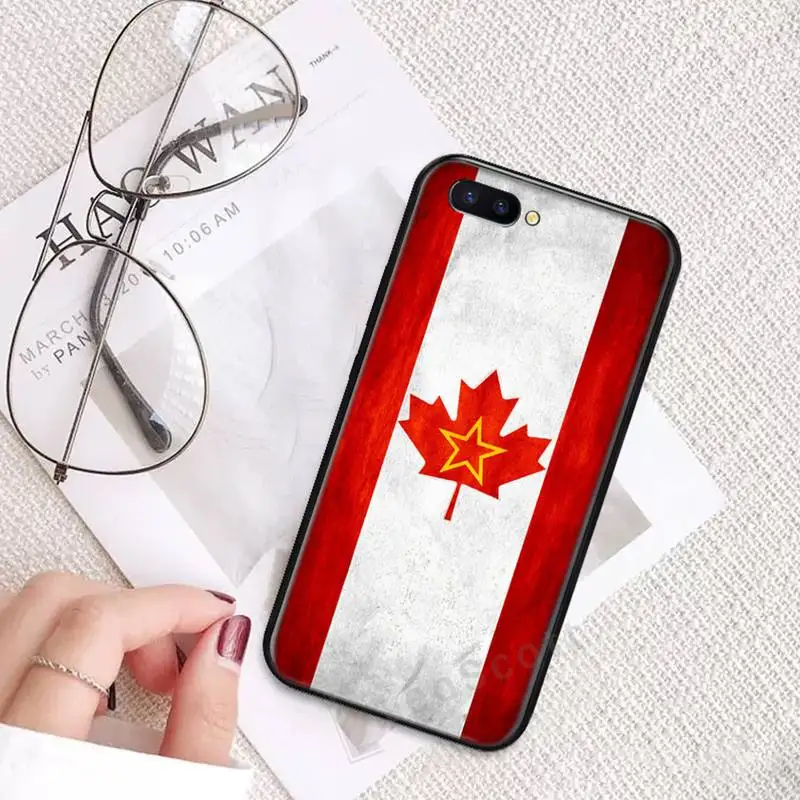 

Canada Flag Maple leaf red Phone Case For OPPO R9 R11 R15 R17 RENO Realme S PLUS Normal 2z 3 5 C2 pro Cover Funda Shell