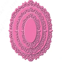arrival new oval lace frame metal cutting dies diy scrapbook gift photo album craft diary decoration stencils embossing template