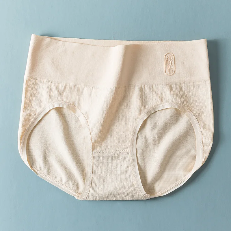 Трусы женские хлопковые с высокой талией бесшовные F размера плюс | Женская