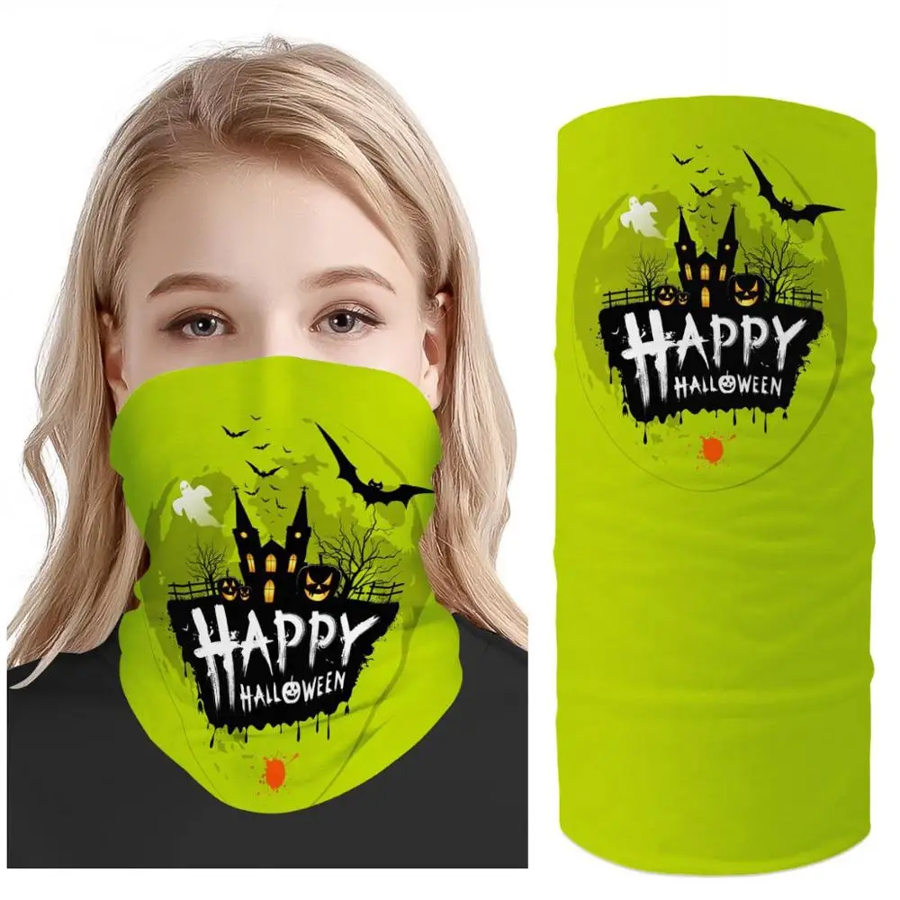Halloween 3D print Multiway Outdoor Bandana for Skiing Windproof Cycling UV Fishing Protection Hiking mask Pumpkin lantern | Аксессуары