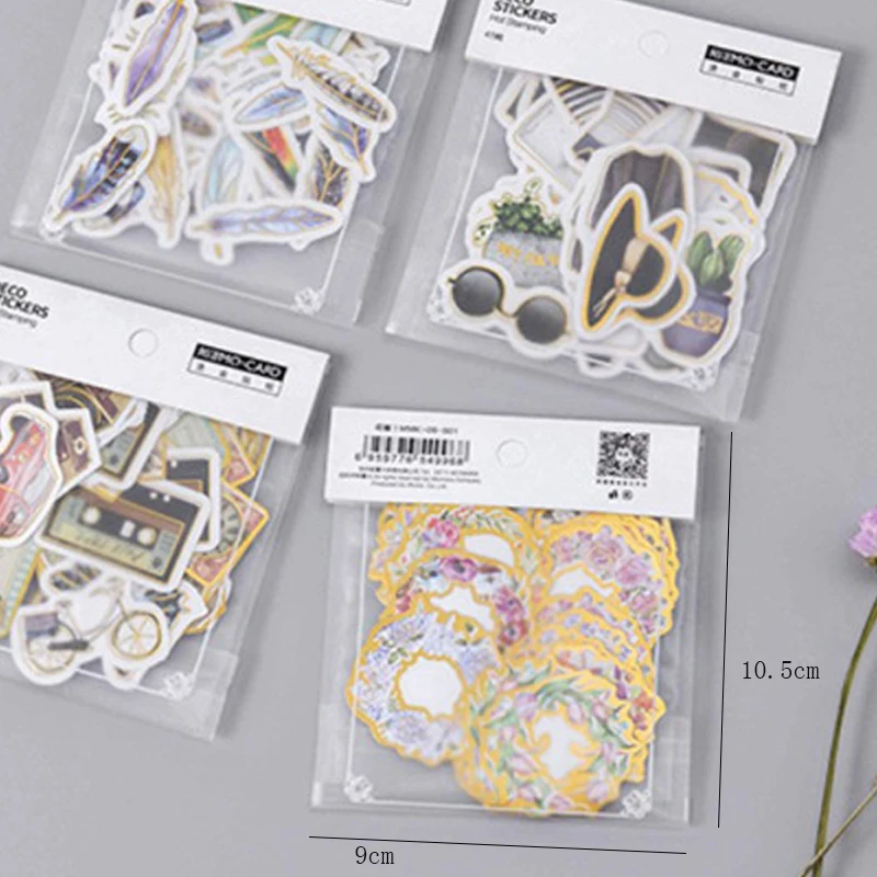 45 шт./упак. самоклеящаяся Горячая наклейки для стемпинга пуля журнал этикетки