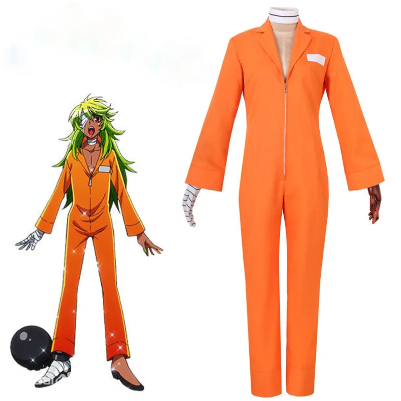 

Anime Detentionhouse Nanbaka figure Niko Rock Orange Prison Uniform Unisex Cosplay Costume Free Shipping