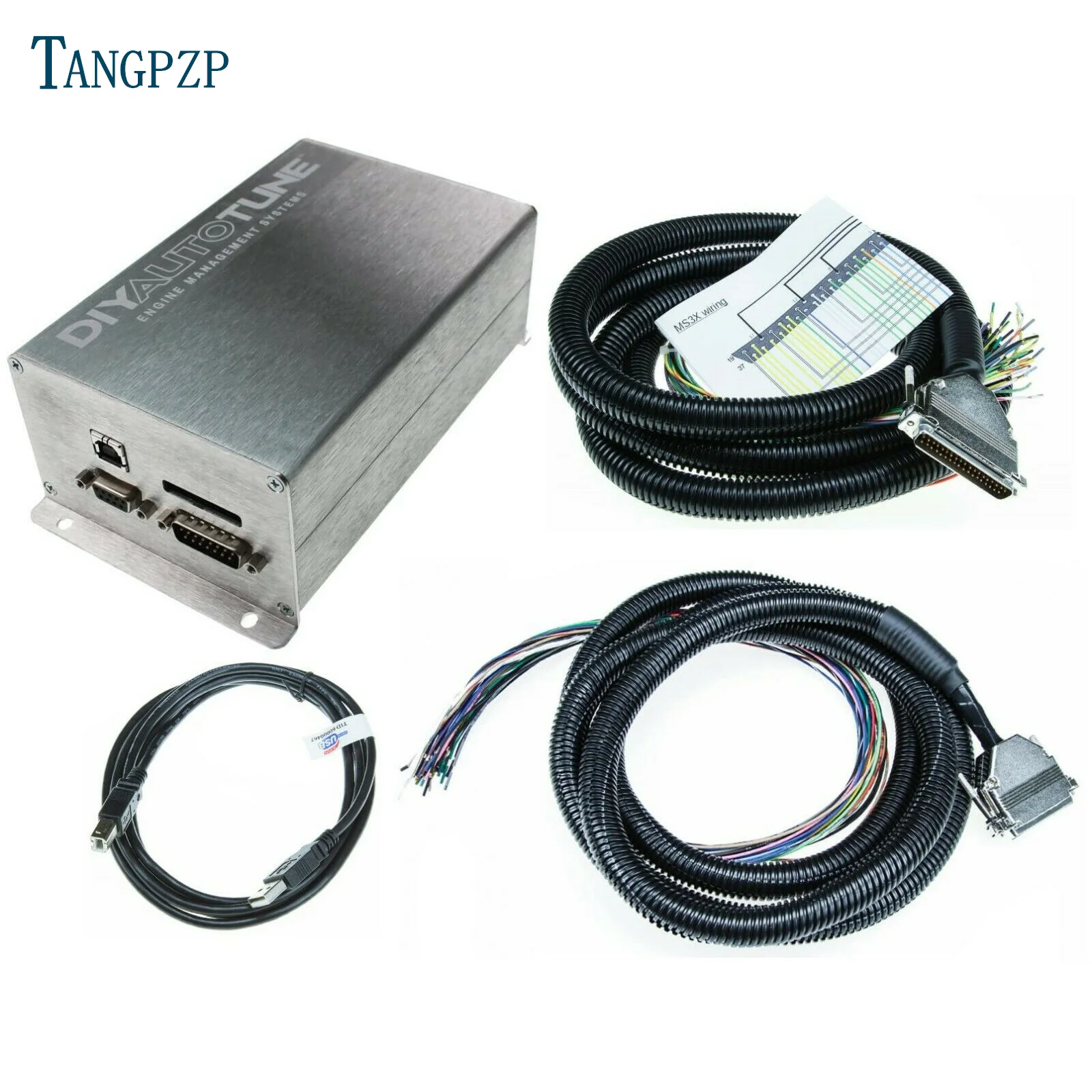 

For Megasquirt 3 V3.57 MS3x ECU Engine Management System &Primary & Expansion Harness Fits for refit engine MS3X357-C_BL