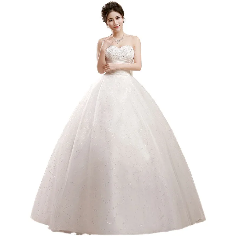 Factory Direct Studio Wedding Dress Korean Style Strap Strapless Bra Cross-Border Slimming Wholesale Price |