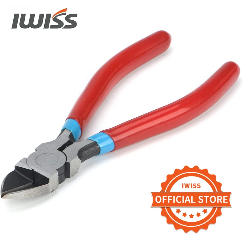 iCrimp PL2100 Diagonal Flush Cutter, 5-Inch Side Cutting Pliers, Electronics Pliers with Pointed Nose for Reeled Terminals