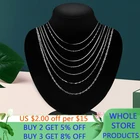 Ожерелье-цепочка женское из серебра 925 пробы с сертификатом, ювелирное изделие из серебра 925 пробы для подвесок, модные аксессуары