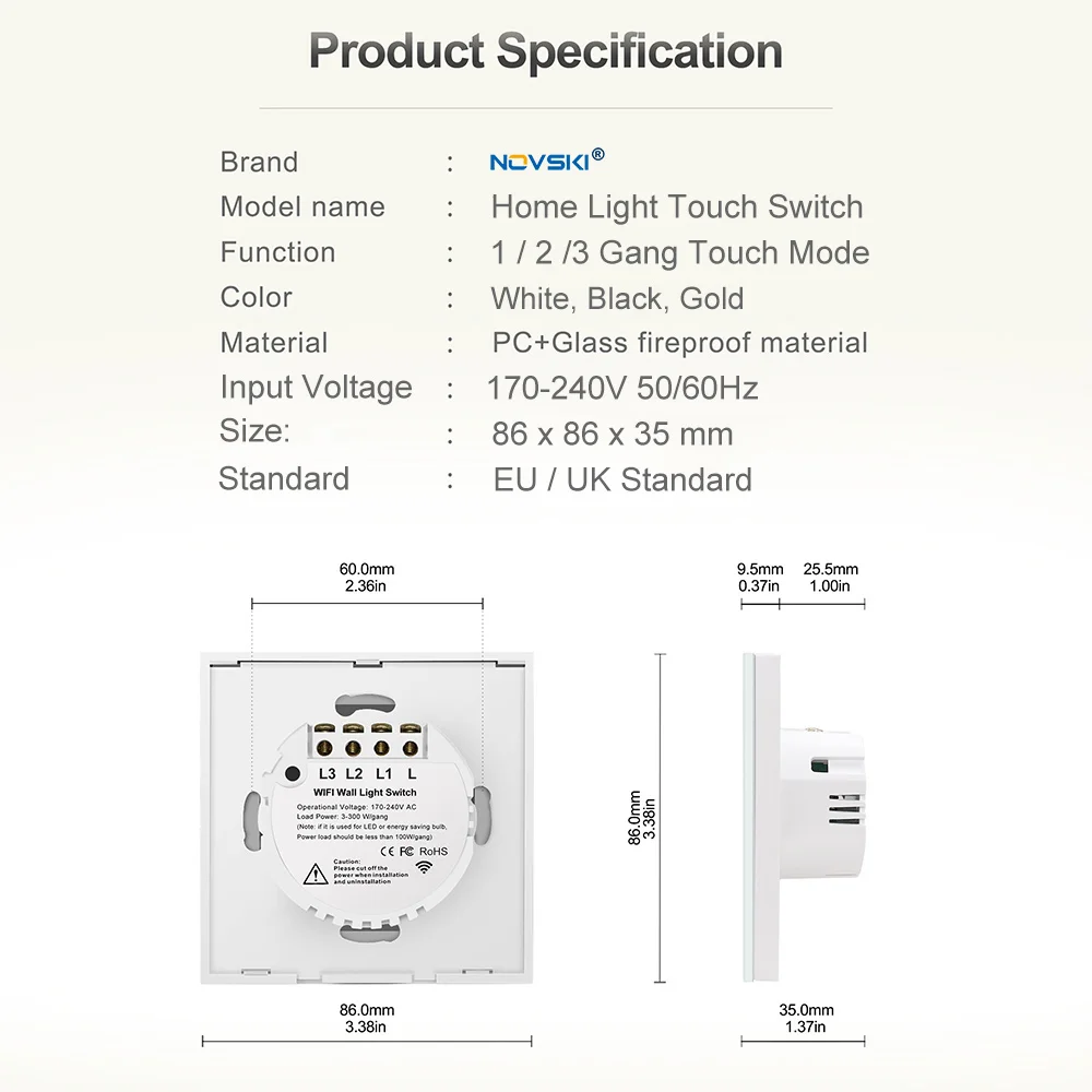 Бесплатная доставка сенсорный светильник домашний выключатель питания 220В
