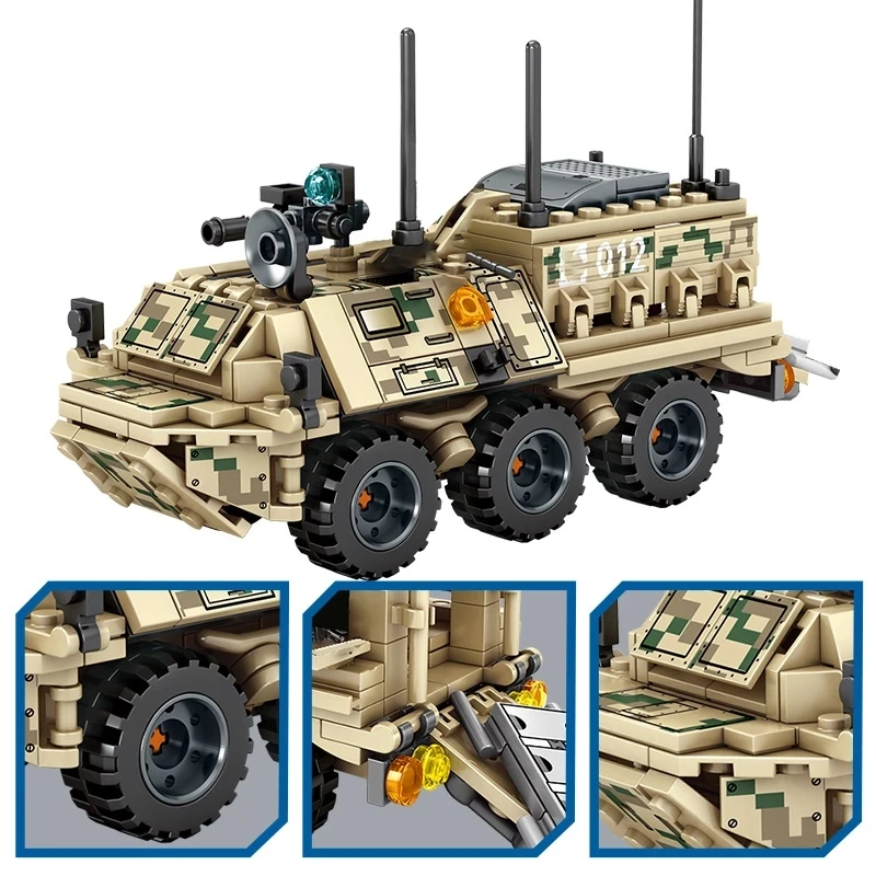 

SEMBO Military Panzer Tank Model Building Blocks Army WW2 Helicopter City Truck Soldier Figures Bricks Toys For Boys