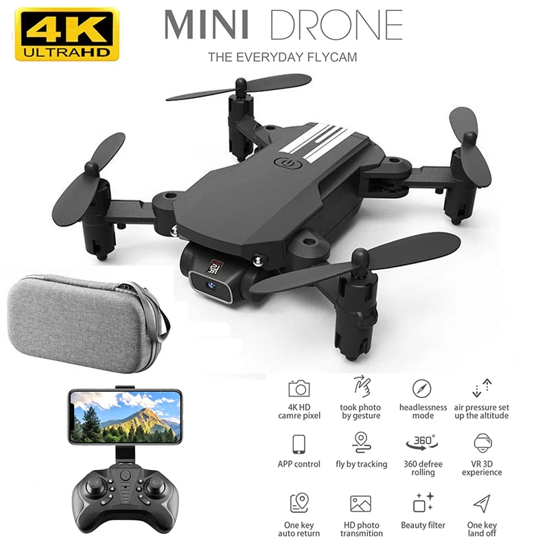 

2021 New Mini Drone 4K 1080P HD Wide Angle Camera WiFi Fpv RC Helicopter Air Pressure Altitude Hold Foldable Quadcopter Dron Toy