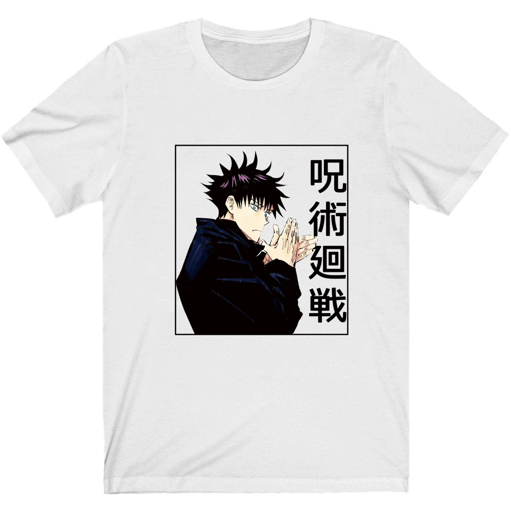 

Cotton Harajuku Casual Fushiguro Megumi Print Clothing Jujutsu Kaisen T Shirt Women Couple Clothes