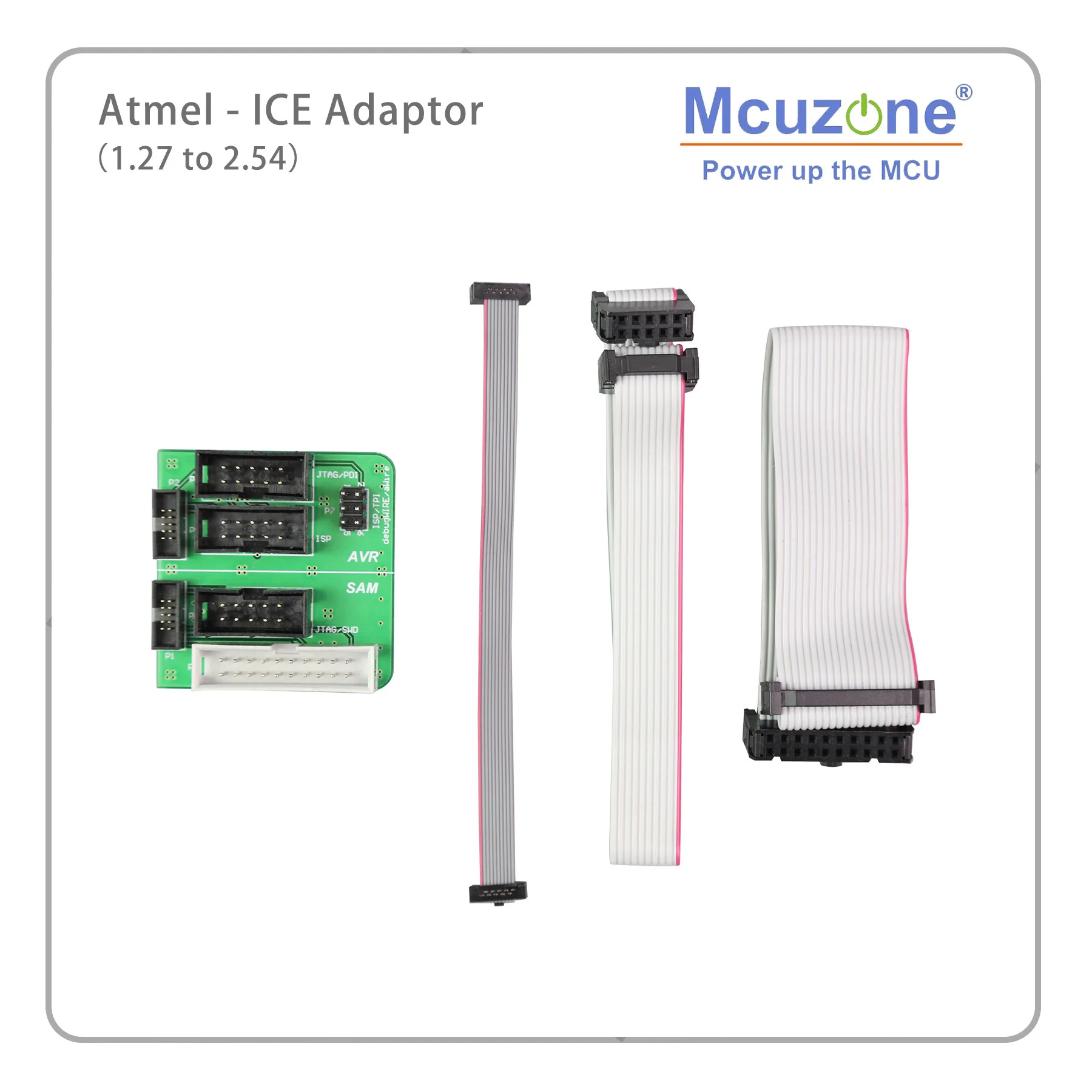 Mcuzone Atmel-ICE Adapter board 1,27-2,54 AVR(ISP JTAG PDI TPI) SAM(JTAG SWD) ATATMEL-ICE-ADPT Atmel-ICE Adapter Kit