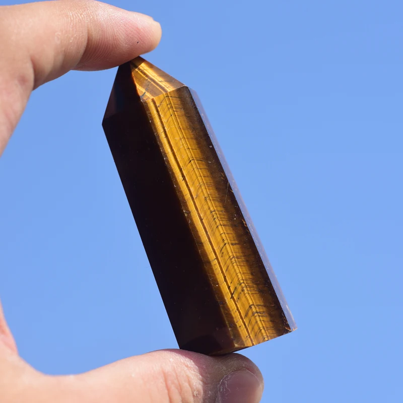 1 шт. оптовая продажа натуральный камень тигровый глаз с украшением в виде