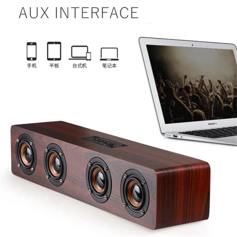 Большой деревянный динамик звуковая панель Bluetooth Звуковая система портативный
