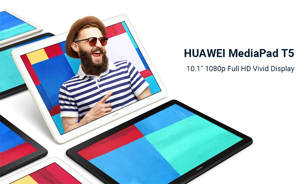 HUAWEI MediaPad T5 3 ГБ 32 ГБ планшетный ПК 10,1 дюймов Восьмиядерный двойной динамик 5100 мАч Поддержка microSD карты Android 8,0 Скидка 600 руб. /. При заказе от 5500 руб. /Промокод: newyear600