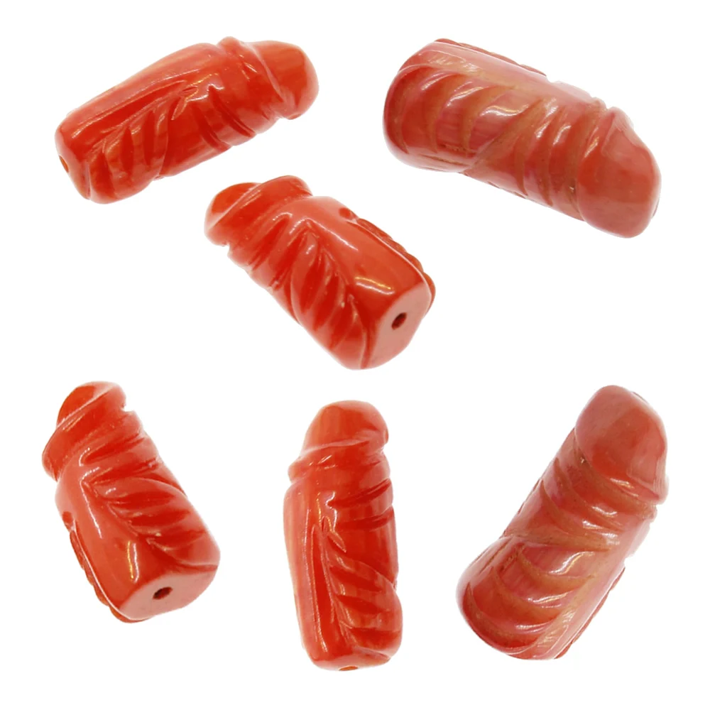 Красная Коралловая Подвеска из натурального морского бамбука резной коралл в