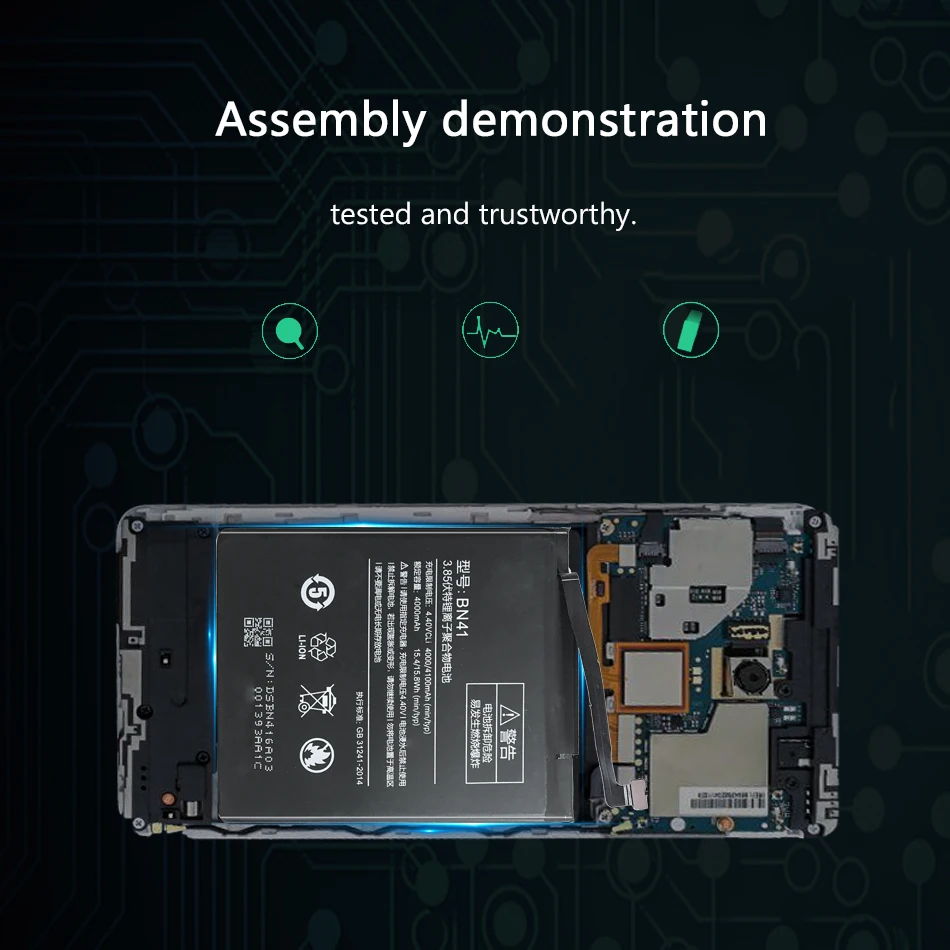 Аккумулятор BN41 для Xiaomi Redmi Note 4 MTK Helio X20/для Redmi Note 4x Pro 4G+ 64G 4100mAh запасная батарея