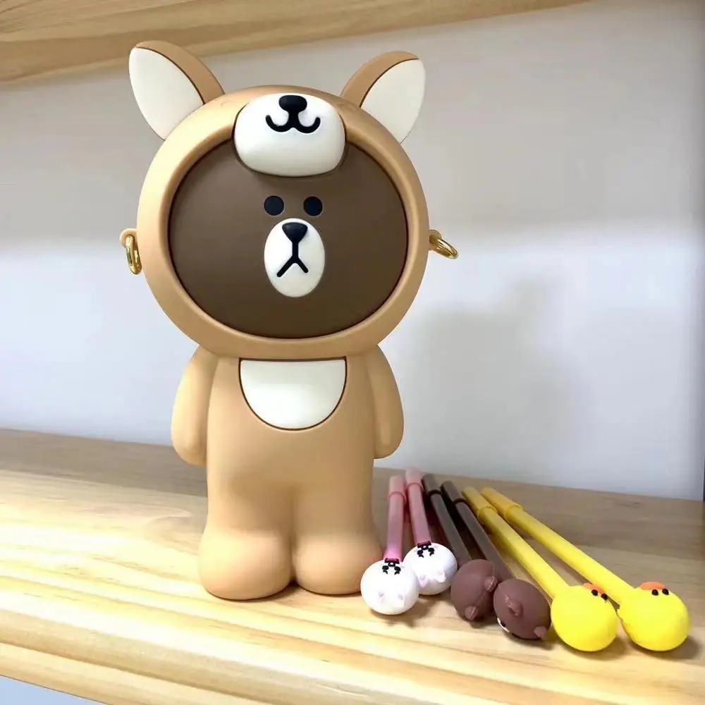 Силиконовые Большие Kawaii пеналы для карандашей многофункциональная косметичка канцелярские ручки сумки для хранения пенал школьные принадлежности для студентов - Цвет: FOX
