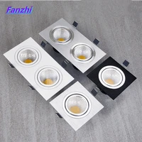 white dimmable led downlight lamp 7w 9w 12w 15w 35w cob led spot 220v 110v ceiling recessed downlights square led panel light