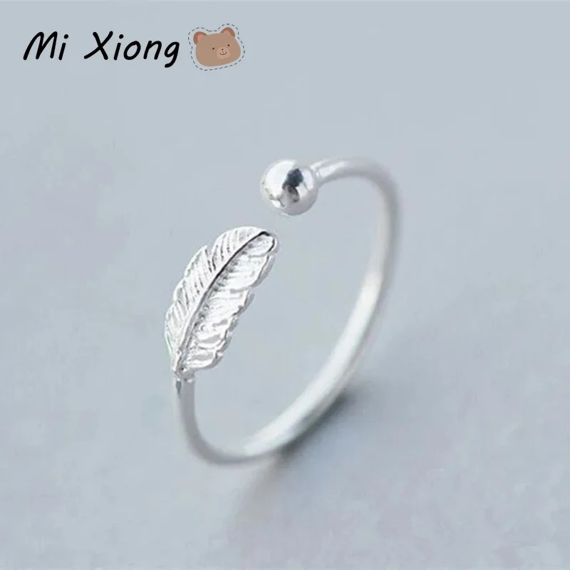 

Женское кольцо из серебра 925 пробы, с листьями