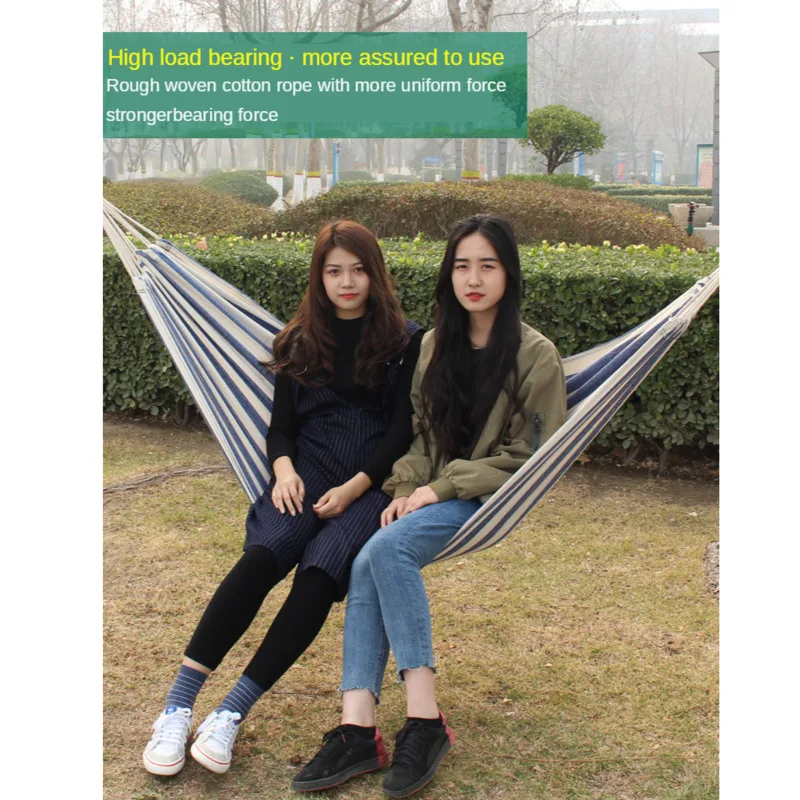 

Double Hammock 450 Lbs Portable Travel Camping Hanging Hammock Swing Lazy Chair Canvas Hammocks
