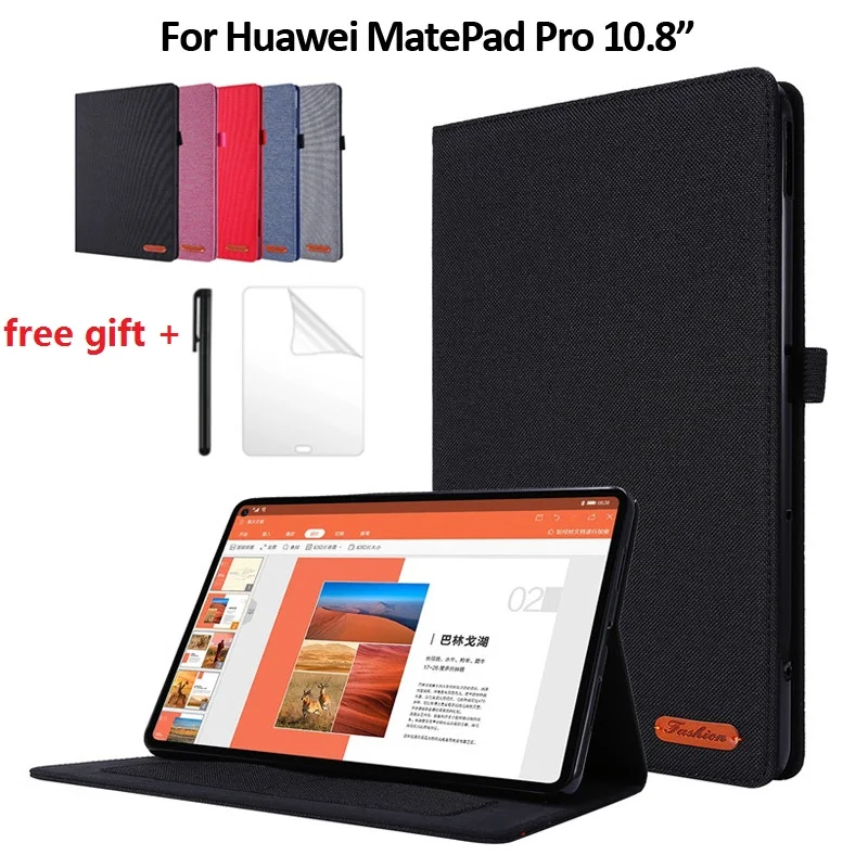 Откидной Чехол-книжка для Huawei MatePad Pro 10,8, MRX-W09, AL09Cloth, с отделением для карт, с пленкой 10,8 дюйма от AliExpress WW